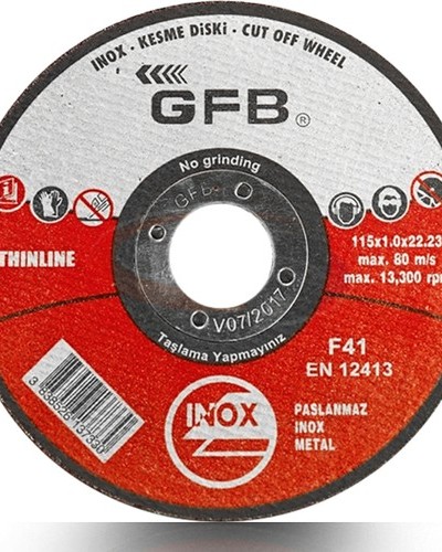 Gfb Metal Kesici Taş 115X1X2 Inox Kesme Taşı 25 Adet