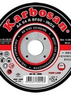 Karbosan Metal Kesici Disk 115X1X22 Mm İnox (25 Adet) Karbosan Metal Kesici Disk 115X1X22 Mm İnox (25 Adet)