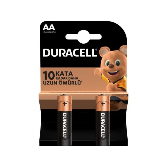 Duracell Alkalin AA Kalem Piller 2’li paket