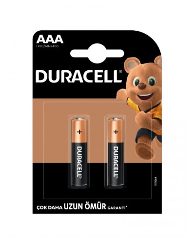 Duracell Alkalin AAA İnce Kalem Piller 2’li paket Duracell Alkalin AAA İnce Kalem Piller 2’li paket