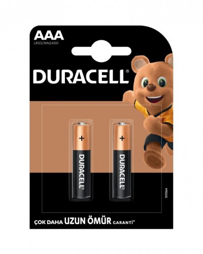 Duracell Alkalin AAA İnce Kalem Piller 2’li paket