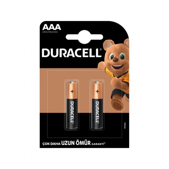 Duracell Alkalin AAA İnce Kalem Piller 2’li paket Duracell Alkalin AAA İnce Kalem Piller 2’li paket