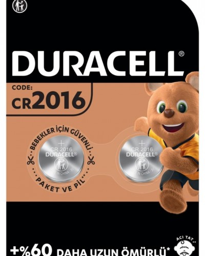 Duracell Özel 2016 Lityum Düğme Pil 3V 2’li Paket