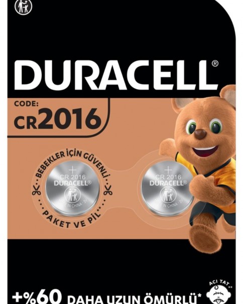 Duracell Özel 2016 Lityum Düğme Pil 3V 2’li Paket