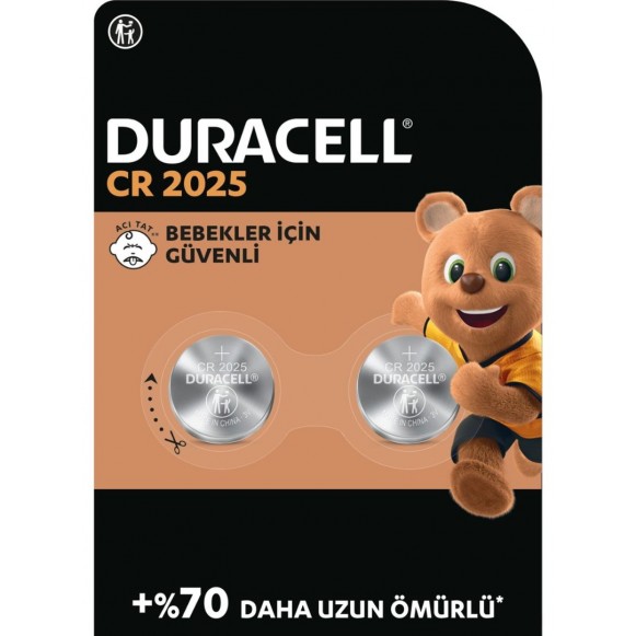 Duracell 2025 (2’li Paket) Lityum Düğme Piller 3V Duracell 2025 (2’li Paket) Lityum Düğme Piller 3V