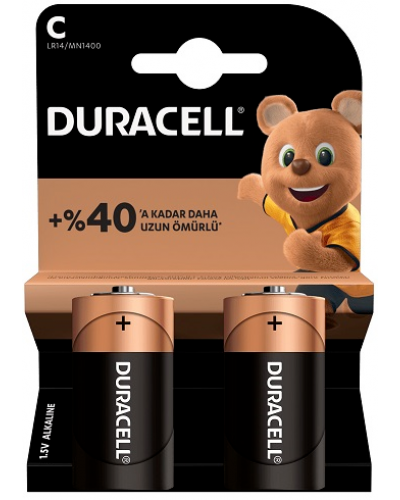 DURACELL PİL 2 Lİ C ORTA BOY LR-14 DURACELL PİL 2 Lİ C ORTA BOY LR-14