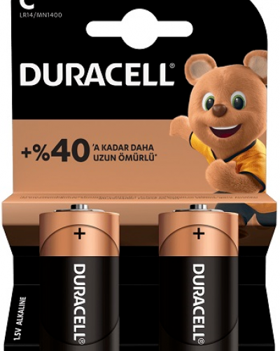 DURACELL PİL 2 Lİ C ORTA BOY LR-14 DURACELL PİL 2 Lİ C ORTA BOY LR-14