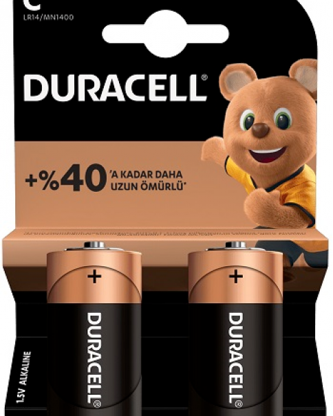 DURACELL PİL 2 Lİ C ORTA BOY LR-14 DURACELL PİL 2 Lİ C ORTA BOY LR-14