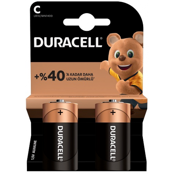 DURACELL PİL 2 Lİ C ORTA BOY LR-14 DURACELL PİL 2 Lİ C ORTA BOY LR-14