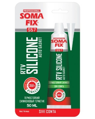 SOMAFIX S57 RTV Tüp Silikon (Sıvı Conta) Kırmızı SOMAFIX S57 RTV Tüp Silikon (Sıvı Conta) Kırmızı
