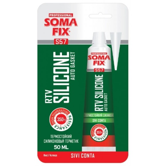 SOMAFIX S57 RTV Tüp Silikon (Sıvı Conta) Kırmızı