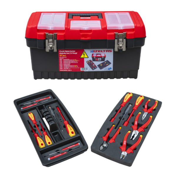 19″ Plastik Takım Çantası Elektrikçi Set (23 Parça) 8440 00 1023 19″ Plastik Takım Çantası Elektrikçi Set (23 Parça) 8440 00 1023