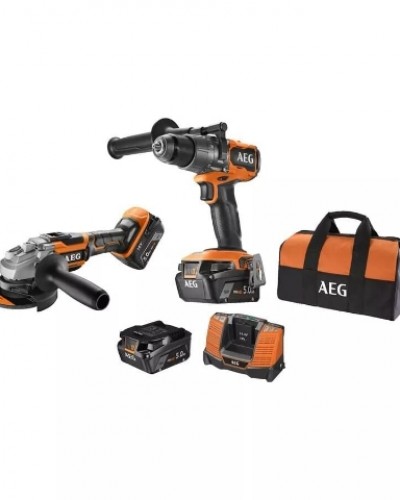 AEG JP18A2-502B 18V Akülü Set BSB18C3BL+BEWS18-125BLX (4935480951)