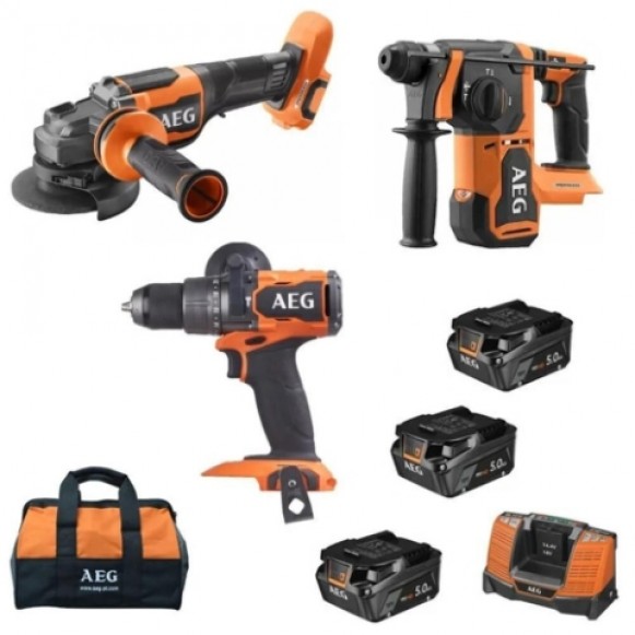AEG JP18AA3-503B 18V Akülü 3'lü Set (BSB18C3BL+BEWS18-125BLPX2+BBH18BL2) (4935479881) AEG JP18AA3-503B 18V Akülü 3'lü Set (BSB18C3BL+BEWS18-125BLPX2+BBH18BL2) (4935479881)