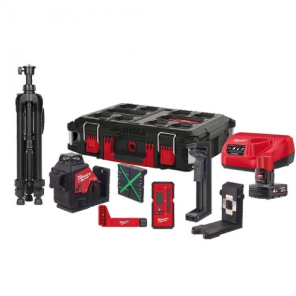 MILWAUKEE M12 3PLKIT-401C 2 Dikey 1 Yatay 360 Derece Lazer-Set Yeşil Renk MILWAUKEE M12 3PLKIT-401C 2 Dikey 1 Yatay 360 Derece Lazer-Set Yeşil Renk