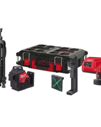 MILWAUKEE M12 3PLSKIT-401P 3X360 Düzlem Yeşil Çizgi Lazer