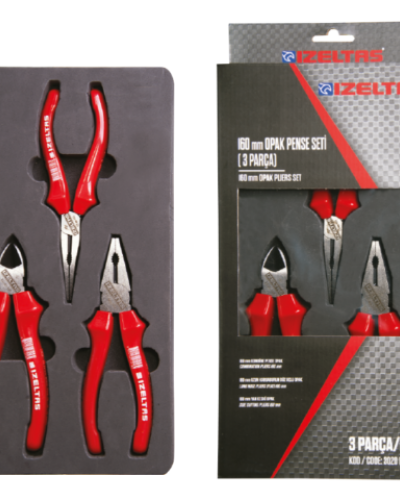 İZELTAŞ Opak Seri Pense Seti 160mm (3 parça) İZELTAŞ Opak Seri Pense Seti 160mm (3 parça)